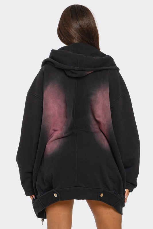 OVERSIZED OMBRE HOODIE