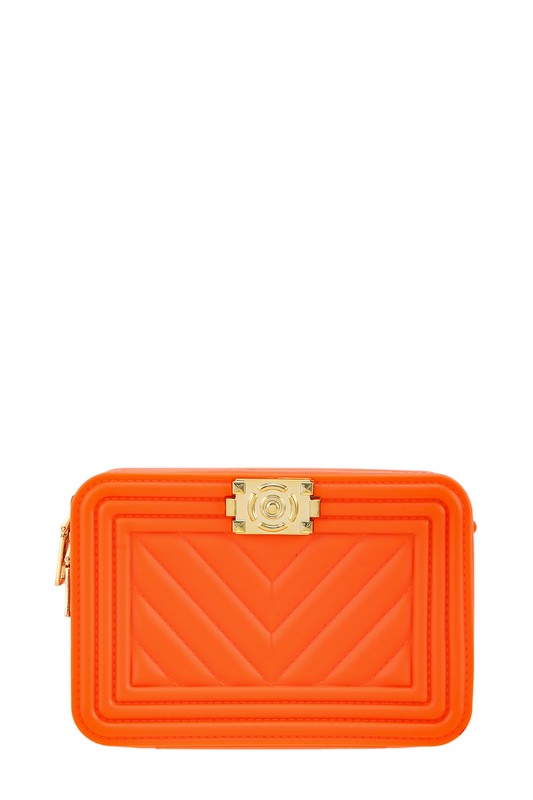 SQUARE JELLY CHAIN CROSSBODY BAG