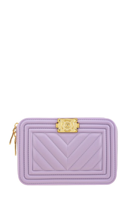 SQUARE JELLY CHAIN CROSSBODY BAG