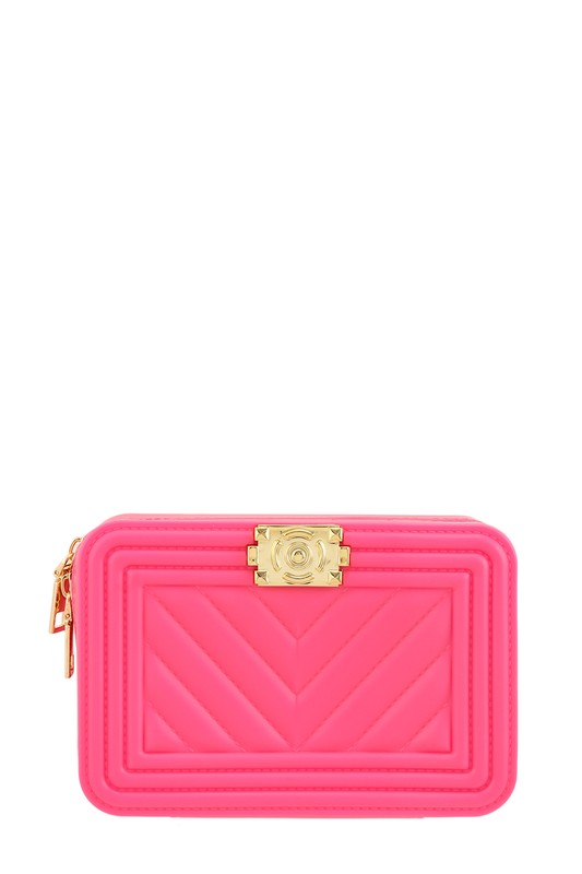 SQUARE JELLY CHAIN CROSSBODY BAG