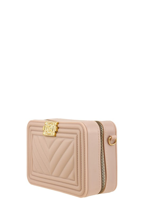 SQUARE JELLY CHAIN CROSSBODY BAG