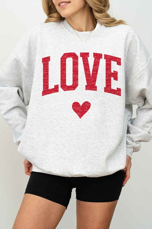 LOVE HEART VALENTINES OVERSIZED SWEATSHIRT