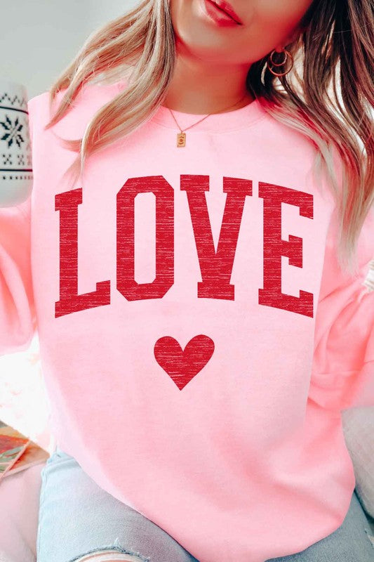 LOVE HEART VALENTINES OVERSIZED SWEATSHIRT