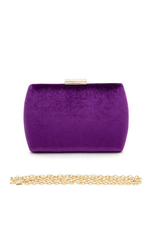 ICONIC VELVET BOX CLUTCH