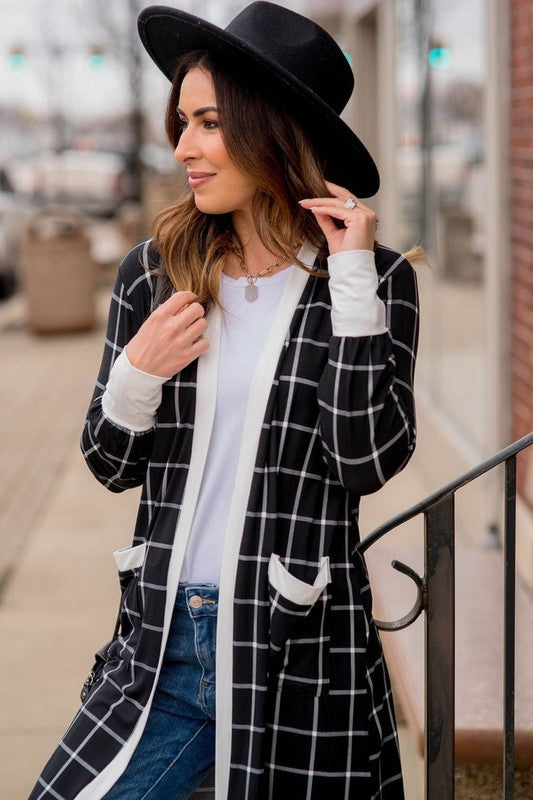 PLAID CARDIGAN