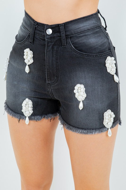 PEARL DENIM SHORTS