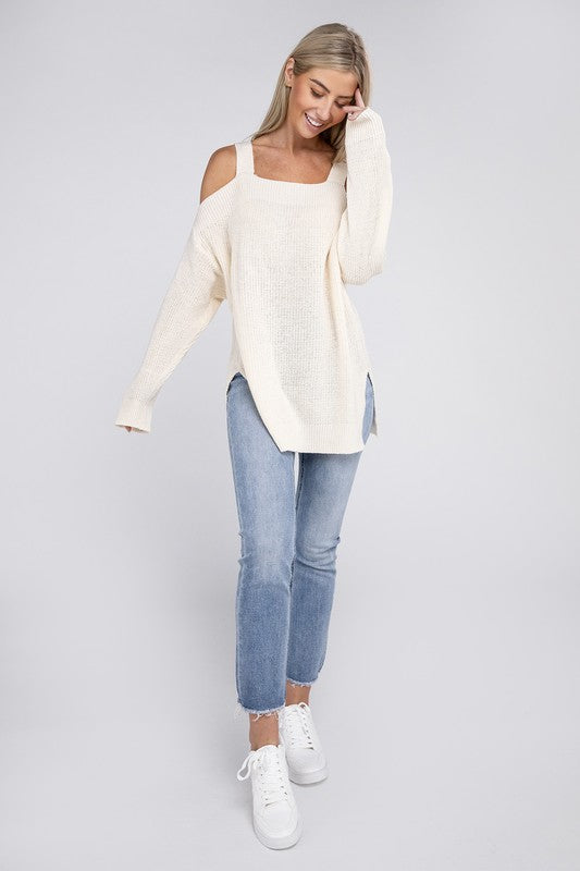 OFF THE  SHOULDER SWEATER