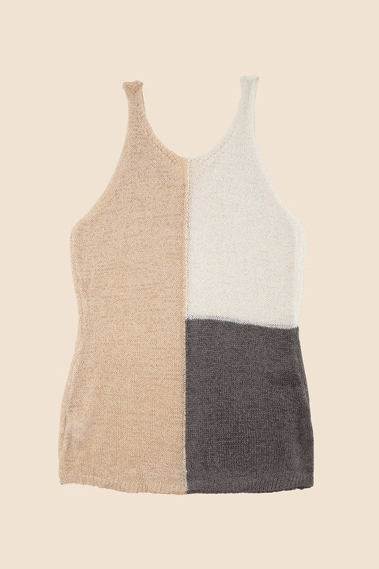 COLOR BLOCK CAMI TOP