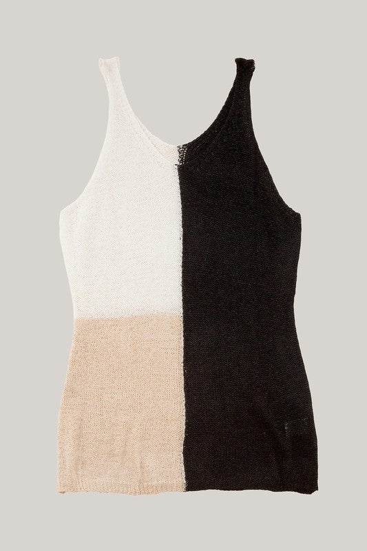 COLOR BLOCK CAMI TOP