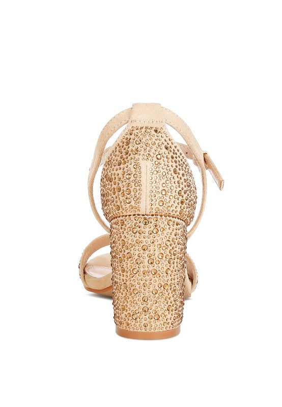 NAVOLI RHINESTONES EMBELLISHED SANDALS