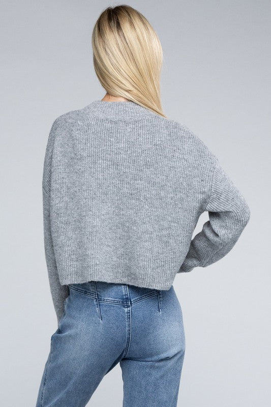 MOCK NECK PULLOVER