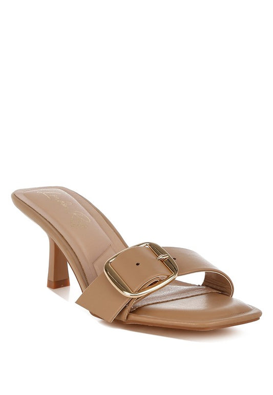 ACACIA BUCKLE STRAP SLIP ON HEELS