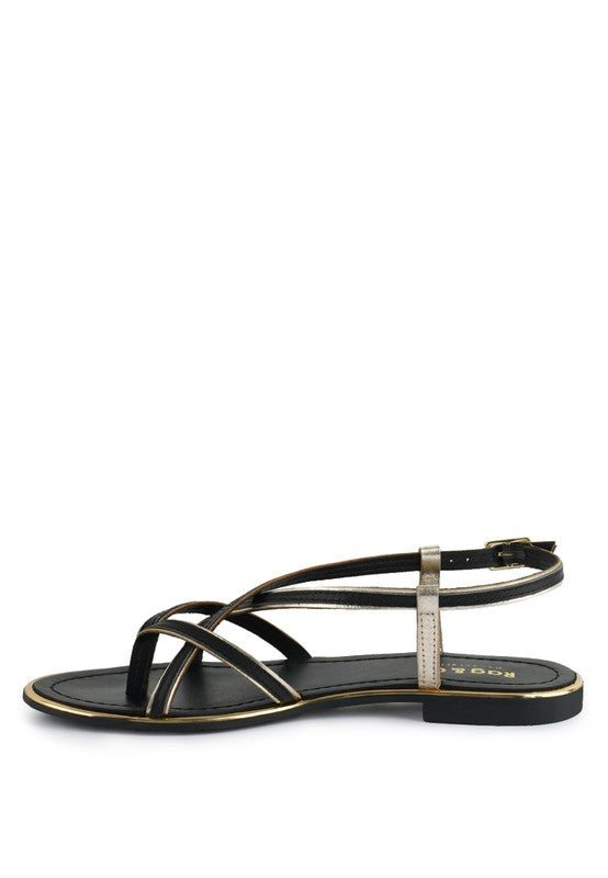 PHOEBE STRAPPY FLAT SANDALS