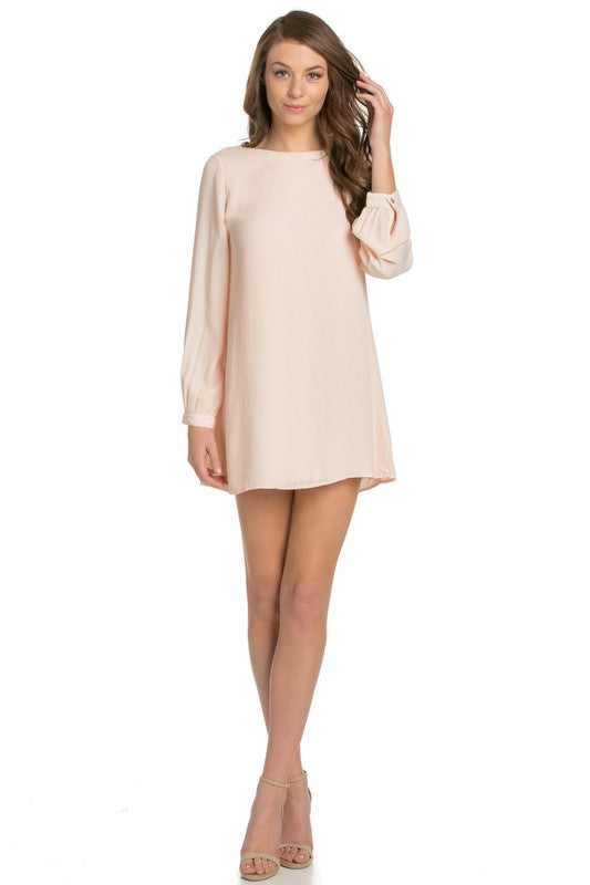 LONG SLEEVE SHIFT DRESS