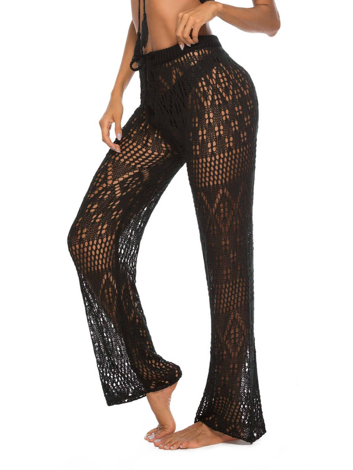 CUTOUT STRAIGHT COVER UP PANTS