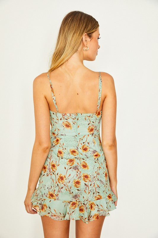 FLORAL CAMI MINI DRESS