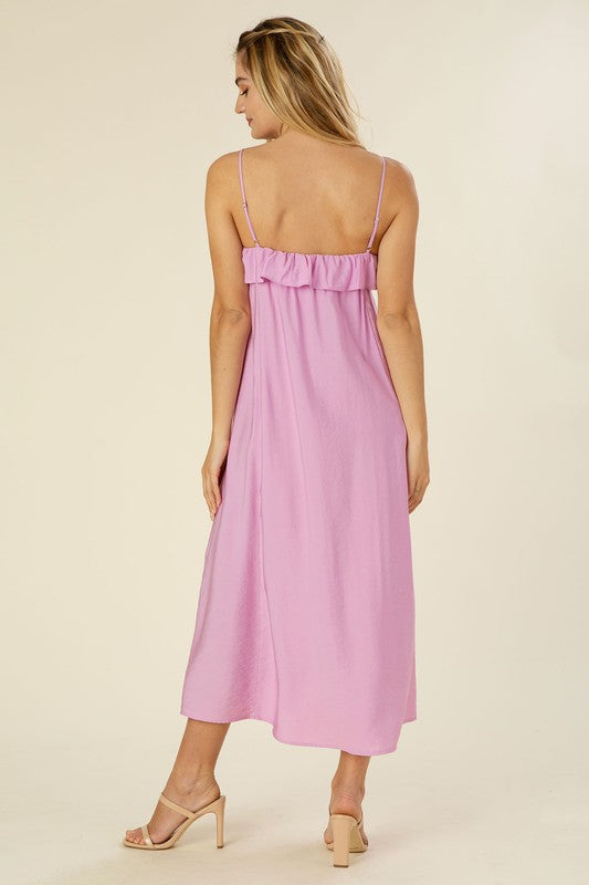 MAXI DRESS WITH RUFFLES