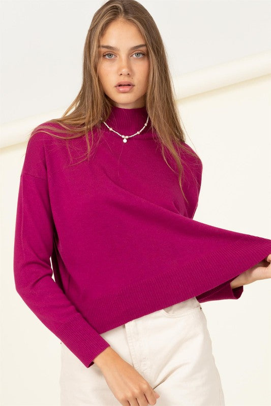 WARM PERSONALITY HIGH NECKLINE SWEATER