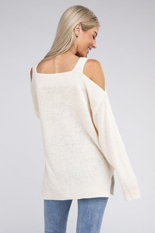 OFF THE  SHOULDER SWEATER