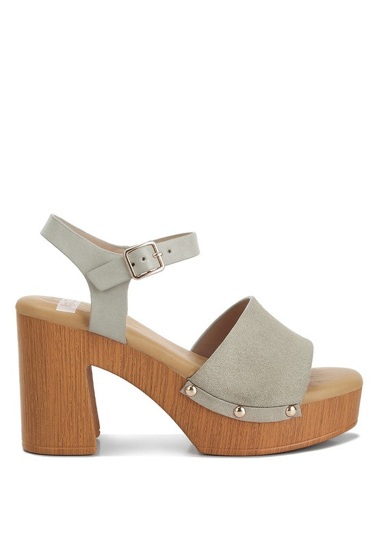 DANIELA SUEDE HIGH BLOCK SANDALS