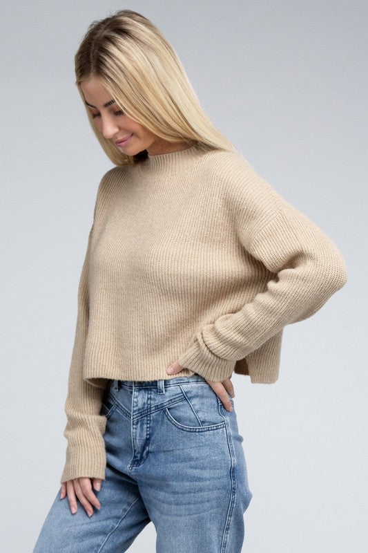 MOCK NECK PULLOVER