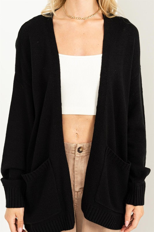 TRUE STORY OPEN FRONT CARDIGAN SWEATER