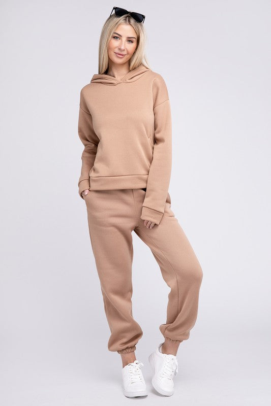 DROP SHOULDER HOODIE & PANTS SET