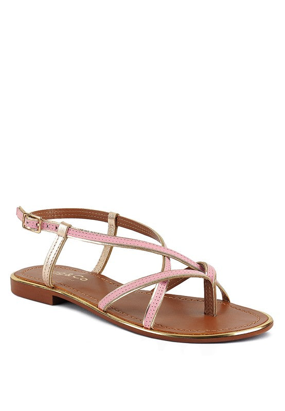 PHOEBE STRAPPY FLAT SANDALS