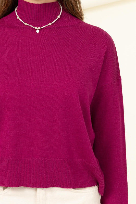 WARM PERSONALITY HIGH NECKLINE SWEATER