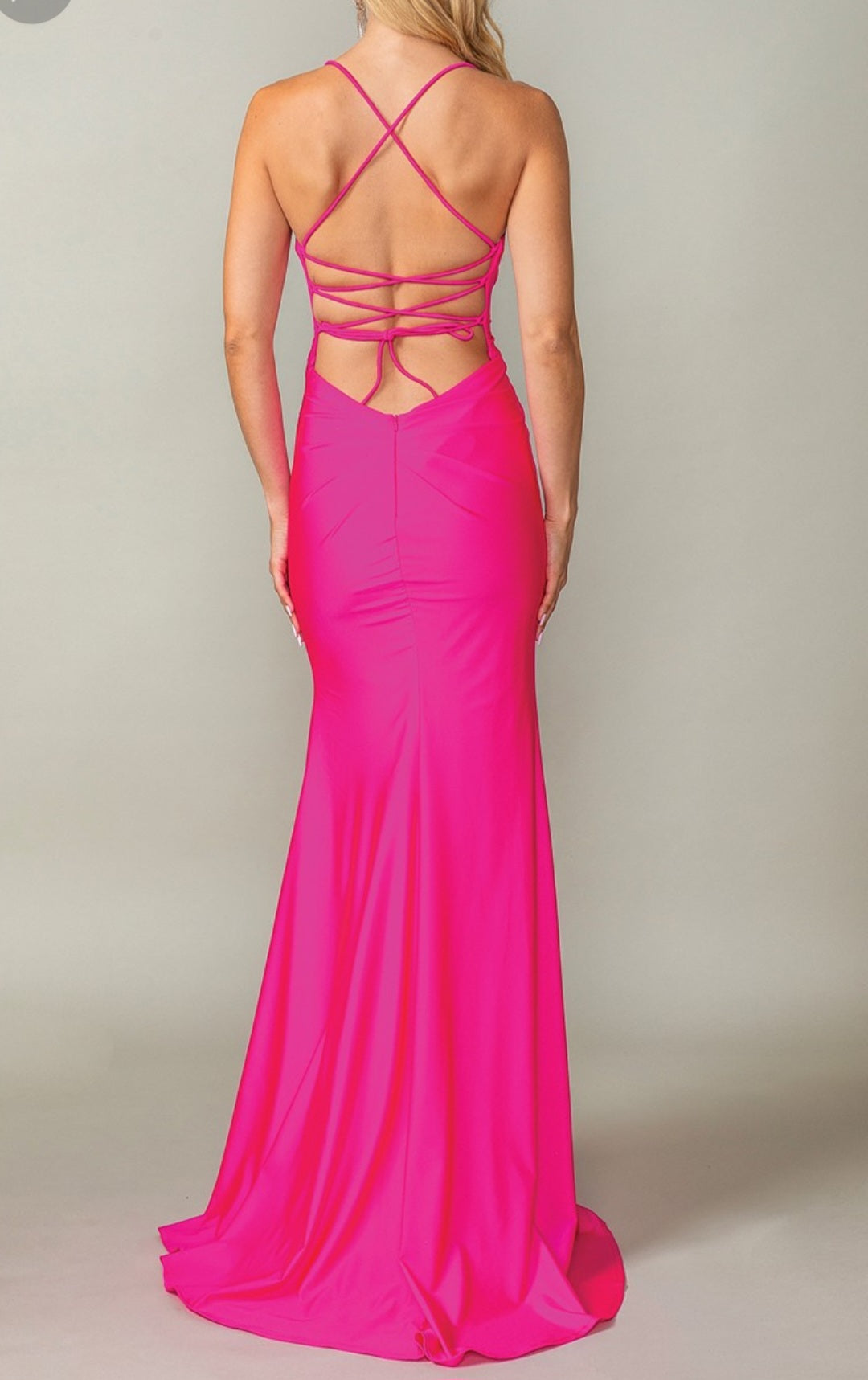 SLEEVELESS GOWN WITH JEWELED EMBELLISHMENTS