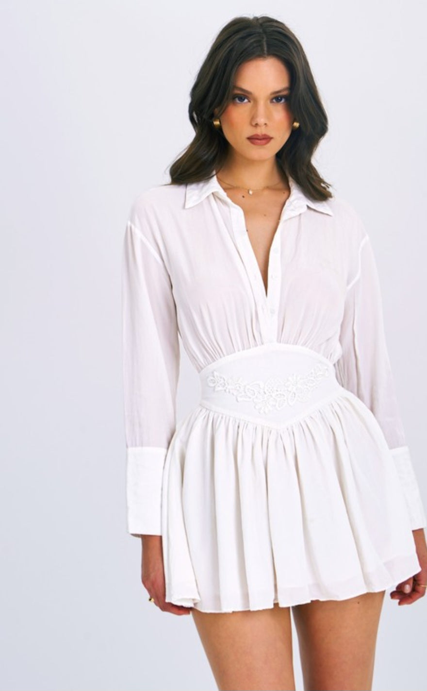 MISS CIRCLE JAMILA MINI SHIRT DRESS