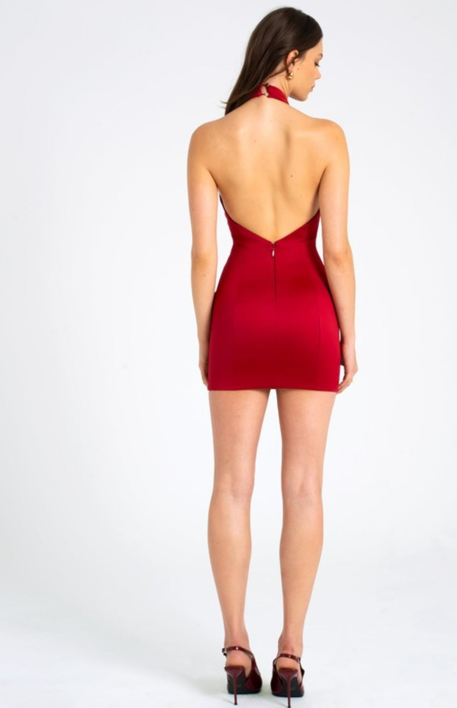 MISS CIRCLE NAIMA HALTER MINI DRESS