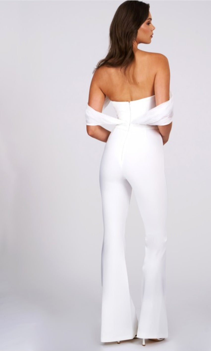 MISS CIRCLE SHERLYN OFF THE SHOULDER JUMPSUIT