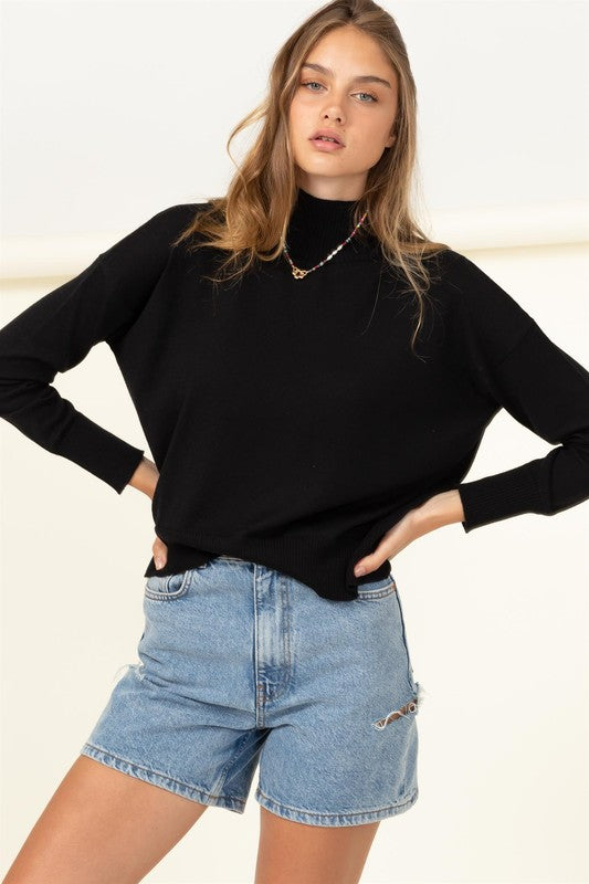 WARM PERSONALITY HIGH NECKLINE SWEATER