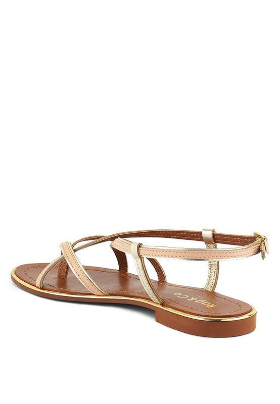 PHOEBE STRAPPY FLAT SANDALS