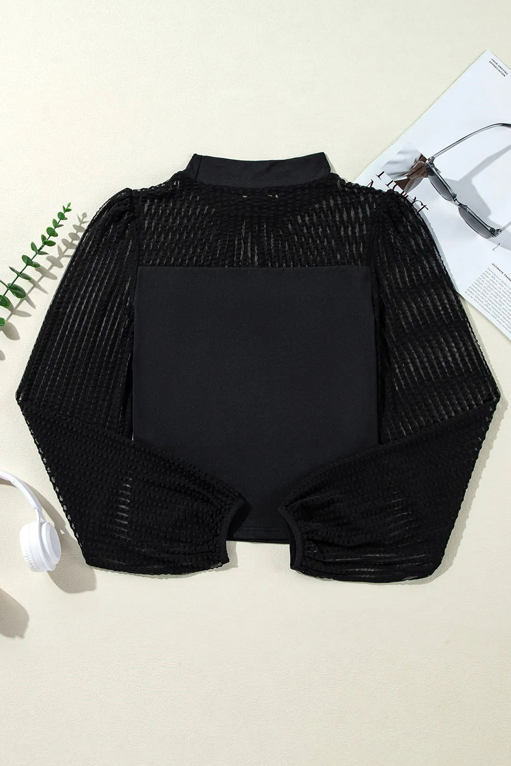 MOCK NECK LONG SLEEVE TOP