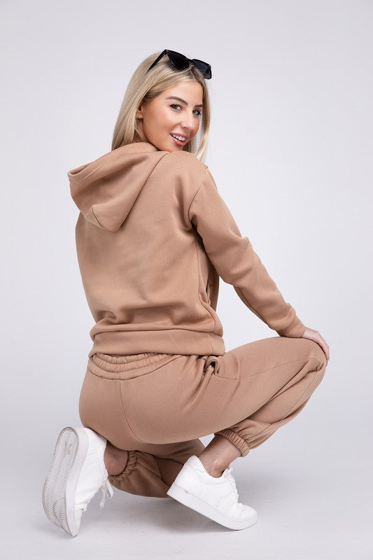 DROP SHOULDER HOODIE & PANTS SET