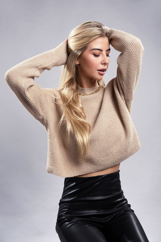 MOCK NECK PULLOVER