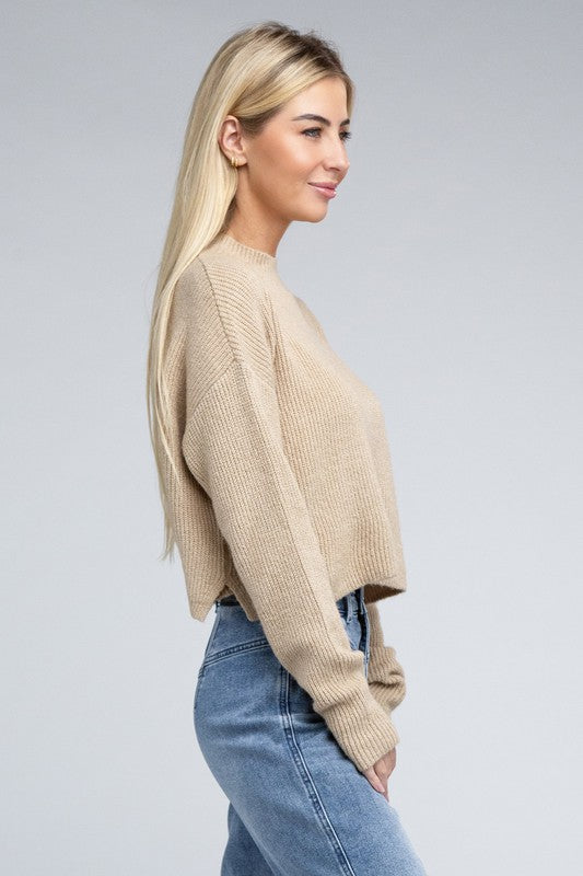 MOCK NECK PULLOVER