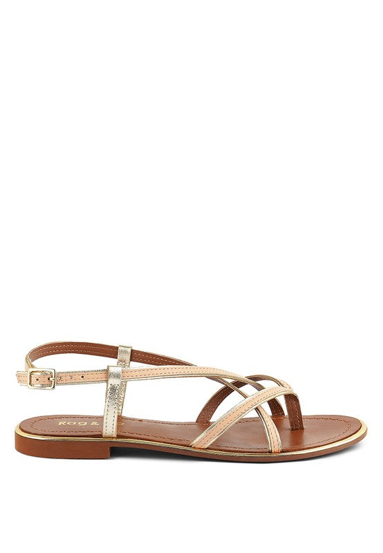 PHOEBE STRAPPY FLAT SANDALS