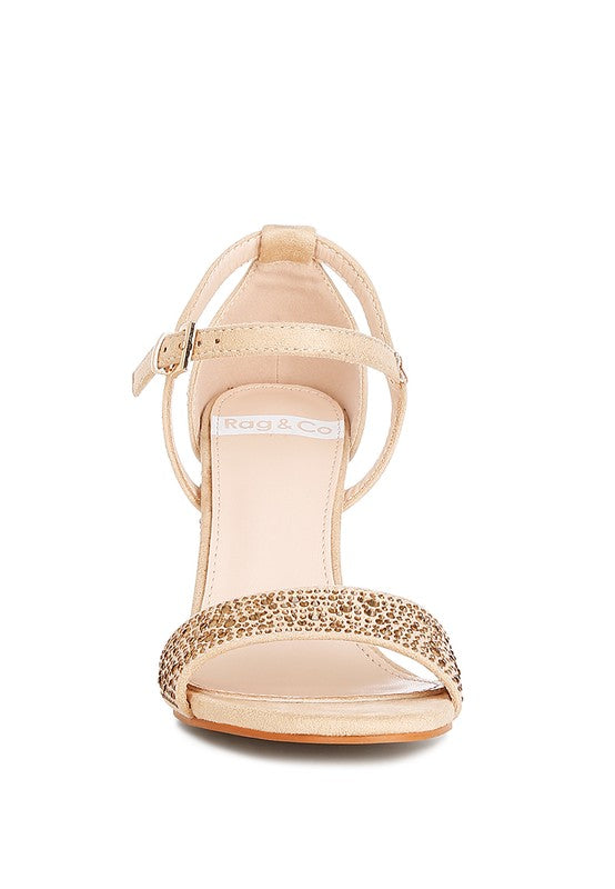 NAVOLI RHINESTONES EMBELLISHED SANDALS