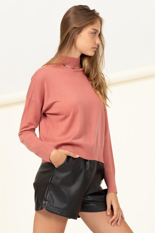 WARM PERSONALITY HIGH NECKLINE SWEATER