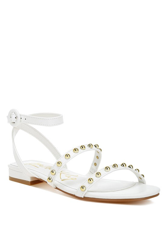 FLIPPITY STUDDED ANKLE STRAP SANDALS