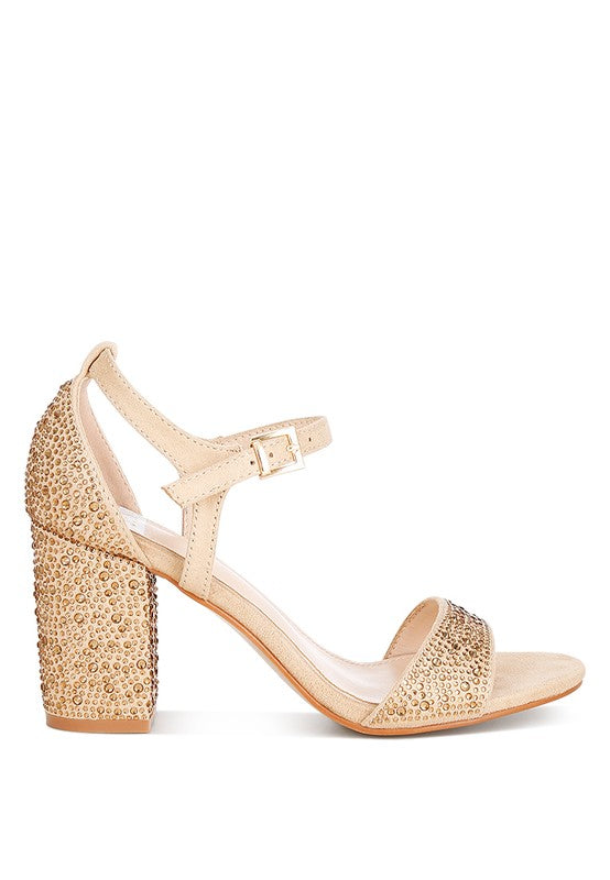 NAVOLI RHINESTONES EMBELLISHED SANDALS