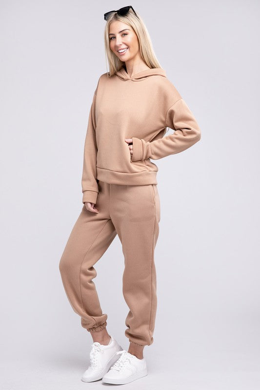 DROP SHOULDER HOODIE & PANTS SET