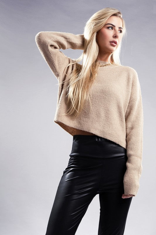 MOCK NECK PULLOVER