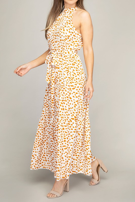 SLEEVELESS TIERED MAXI DRESS