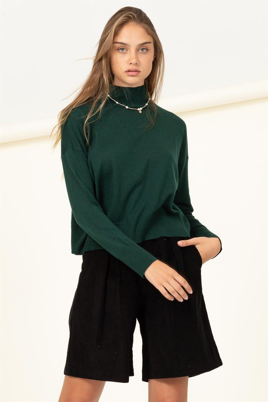 WARM PERSONALITY HIGH NECKLINE SWEATER