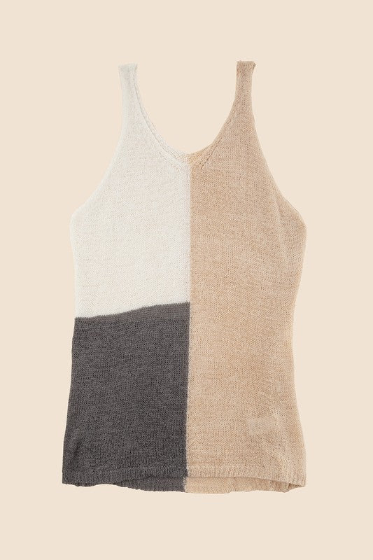 COLOR BLOCK CAMI TOP