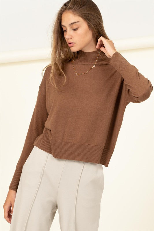 WARM PERSONALITY HIGH NECKLINE SWEATER